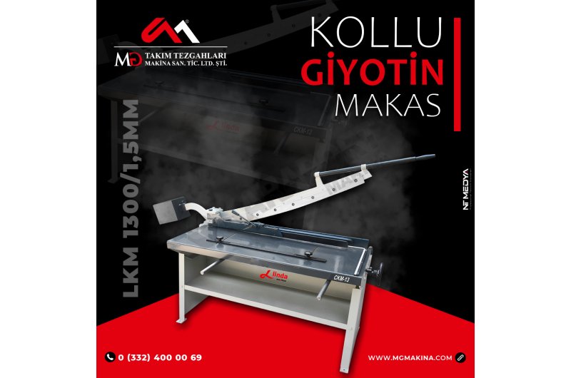 1300 x 1.5mm Döküm Kollu Giyotin Makas