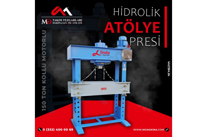 150 Ton Kollu Motorlu Hidrolik Atölye Presi - Hydraulic Workshop