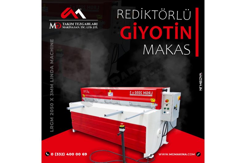 2050 x 3mm Rediktörlü Giyotin Makas - Guillotine Machines