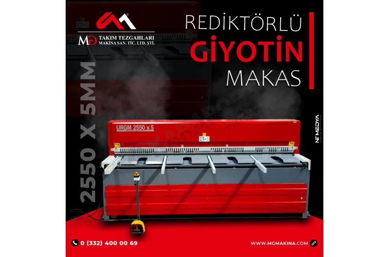 2550 x 5mm Rediktörlü Giyotin Makas - Guillotine Machines( SIFIR