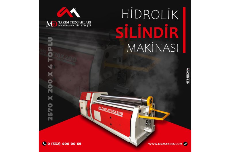 2570 x 200 x 4 Toplu Hidrolik Silindir Makinası