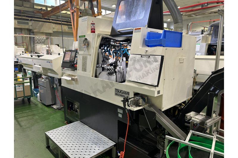 3 Adet 2022 Tsugami B0386L-III CNC Kayar Otomat Tezgahı ve Sürü