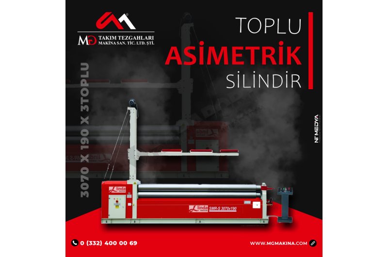 3070 x 190 x 3Toplu Asimetrik Silindir Makinası