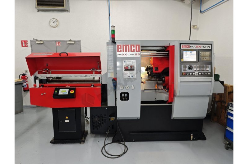 Emco Maxturn 25 C-Y Eksen Karşı Ayna CNC Torna ve Çubuk Sürücü–2