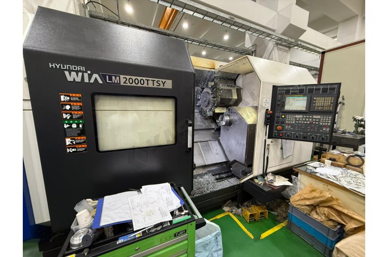 Hyundai Wia LM2000TTSY C-Y Eksen Çift Taret ve İş Mili CNC Torna