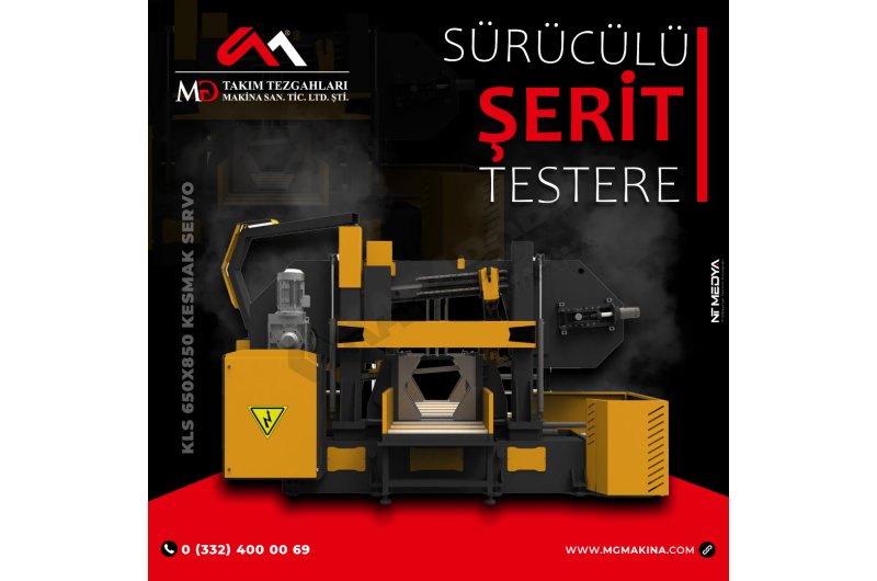 KLS 650x850 Kesmak Servo Sürücülü Şerit Testere