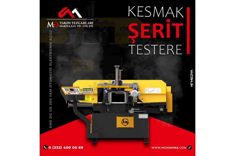 KME DG GK 280 Tam Otomatik Elektronik Açılı Kesmak Şerit Testere