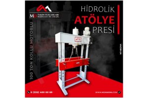 100 Ton Kollu Motorlu Gezer Kafalı Hidrolik Atölye Presi