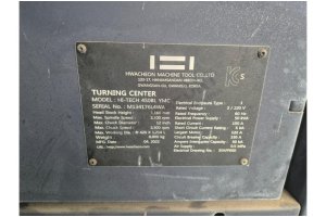 12 inç 1200 Boy Hwacheon Hitec 450 BL-YMC C-Y Eksen CNC Torna