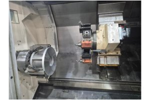 12 inç 1200 Boy Hwacheon Hitec 450 BL-YMC C-Y Eksen CNC Torna