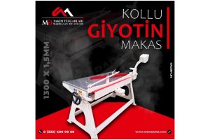 1300 x 1,5mm Kollu Giyotin Makas  PLATİNE GÖVDE SIFIR ÜRÜN
