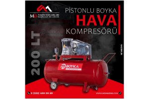 200 LİTRE PİSTONLU HAVA KOMPRESÖRÜ ( BOYKA )