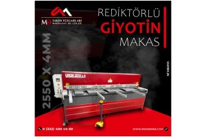 2550 x 4mm Rediktörlü Giyotin Makas - Guillotine Machines