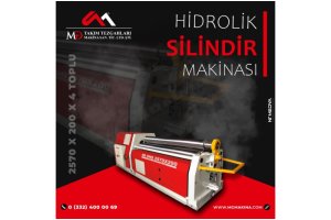 2570 x 200 x 4 Toplu Hidrolik Silindir Makinası