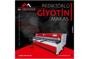 3050 x 4mm Linda Machine NC Kontrollü Rediktörlü Giyotin Makas