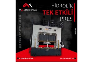 800 Ton Kapasiteli DCP 77750 Model Hidrolik Tek Etkili (Form) Pr