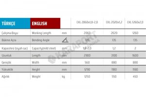 CKL 2060 x 2,0 mm Parça Bıçaklı Caka Kenet