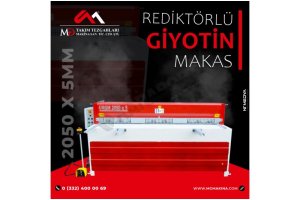 LRGM 2050 x 5mm Rediktörlü Giyotin Makas LİNDA MACHİNE - Guillot