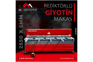 LRGM 2550 x 5mm Rediktörlü Giyotin Makas LİNDA MACHİNE - Guillot