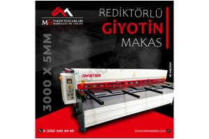 LRGM 3050 x 5mm Rediktörlü Giyotin Makas LİNDA MACHİNE - Guillot