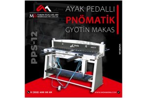 PPS-12 Ayak Pedallı Pnömatik Giyotin Makas