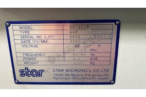 Star SV-32J-II 5 Eksen CNC Kayar Otomat Tezgahı (Taretli)-2007