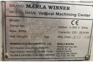 Winner L1300 CNC Dik İşleme Merkezi