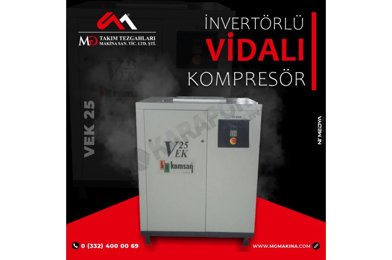 VEK 25 İnvertörlü Vidalı Kompresör